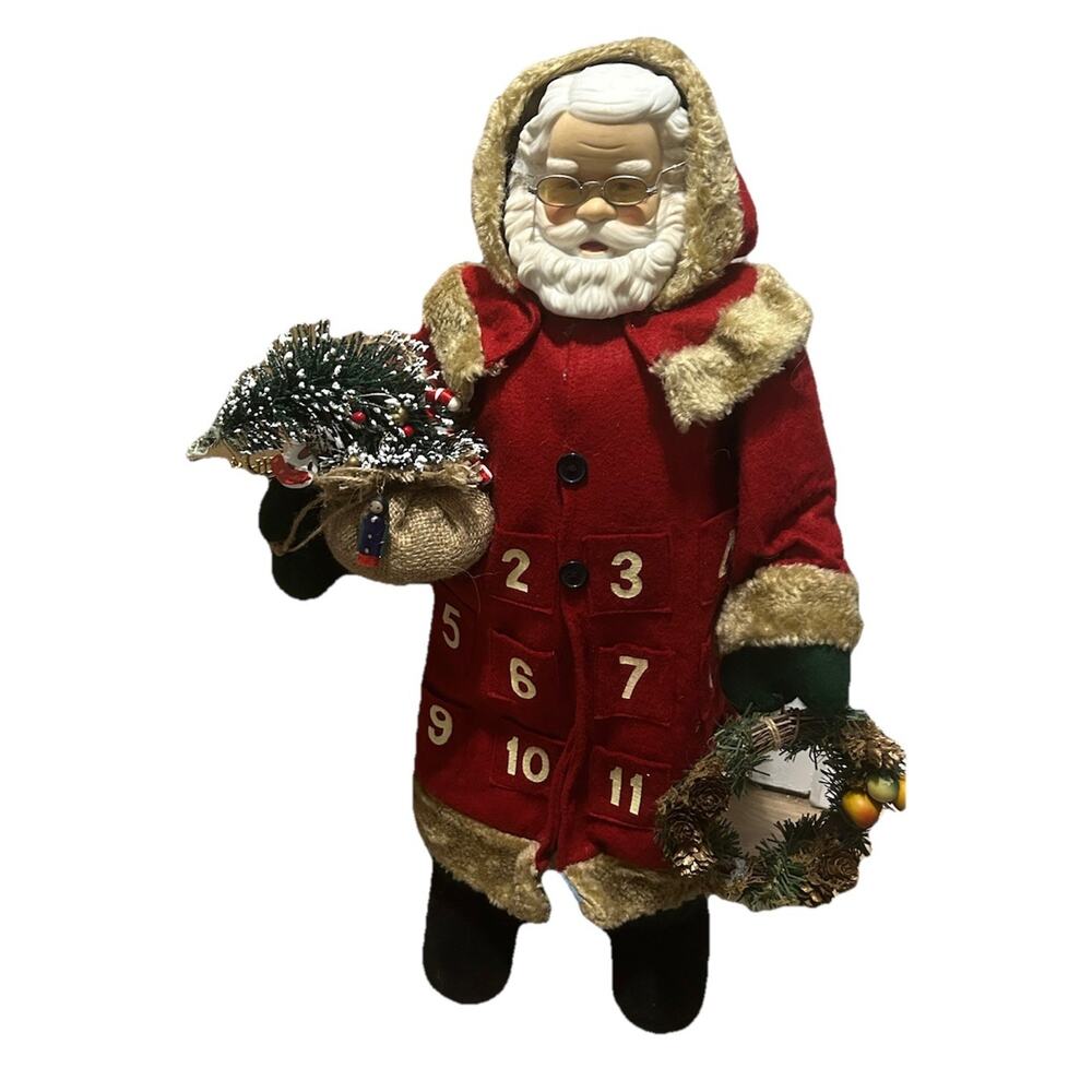 25" Santa Countdown To Christmas Around The World Advent Calendar Original Box